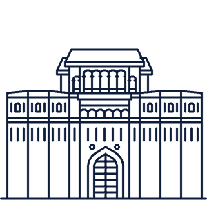 Typical structure of historical buildings in Pune.