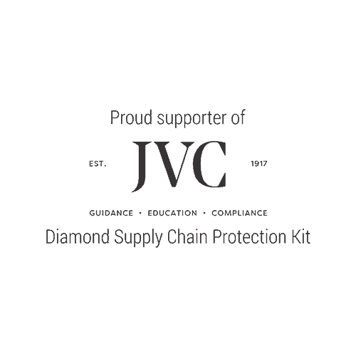 This logo is used to denote the collaboration between the SGL labs and the Jewelers Vigilance Committee (JVC).