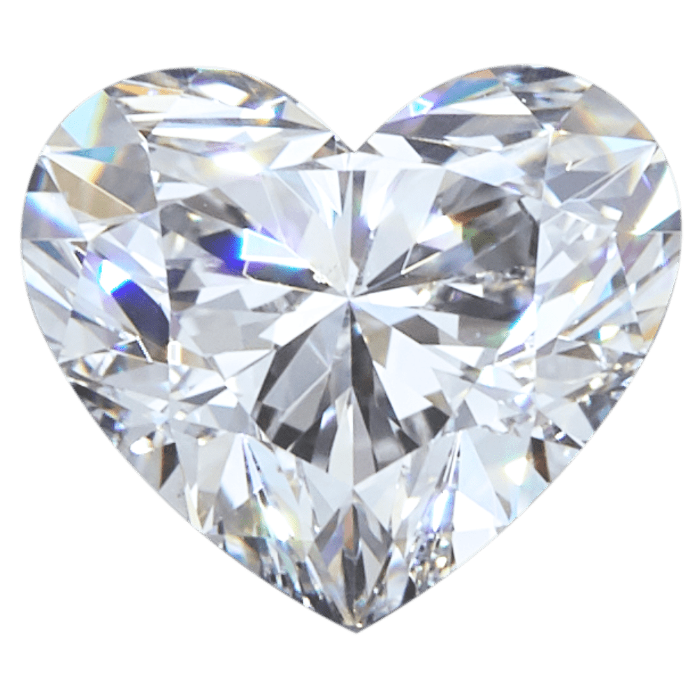 A heart shaped diamond using for the blog diamond shapes and cuts.