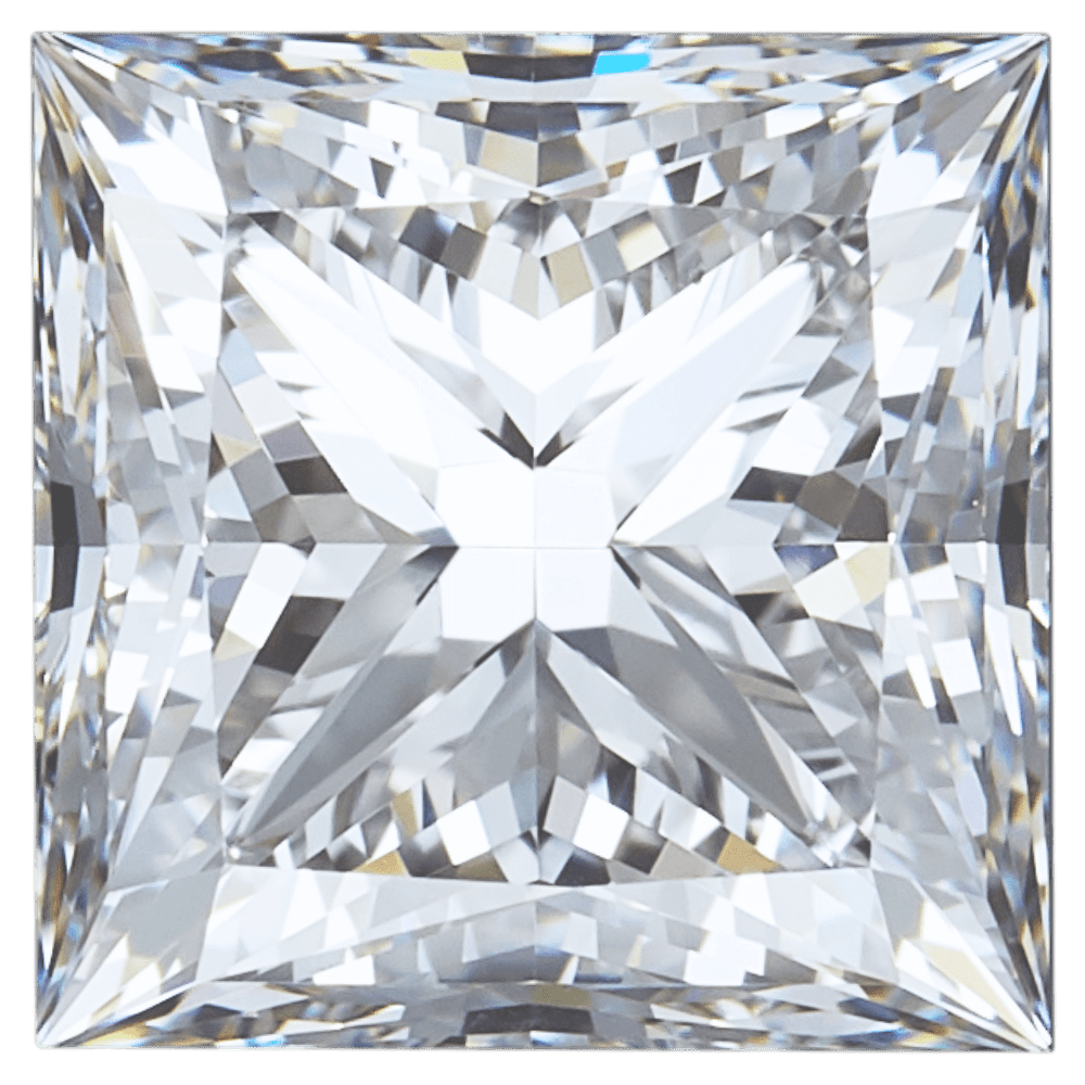 The most popular Princess cut diamond in square shape.