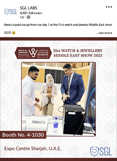 SHARJAH SHOW SGL Labs booth Photos