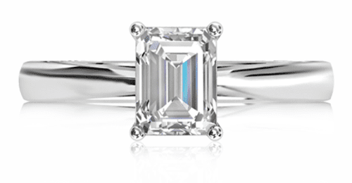 Baguette Diamond white gold ring.