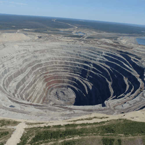 The Udachny mine, located in the Yakutia region of Russia, is the world’s third-largest mine in terms of reserve size.
