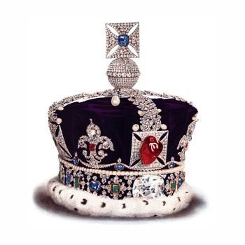 Picture of The imperial state crown studded with the Black Prince's Ruby.