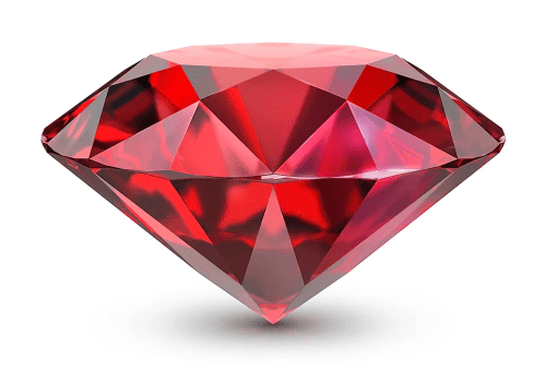 Picture of bright red ruby.