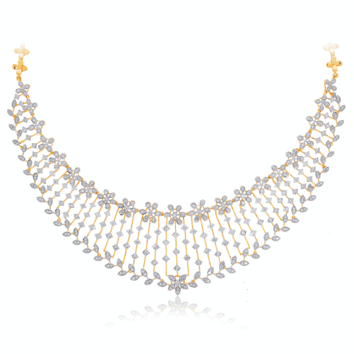 diamond studded necklace - a perfect gift option on valentines for your partner