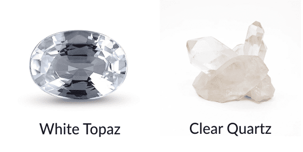 Other april Birthstones - White Topaz and Clear Quartz